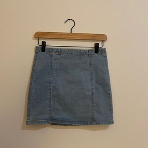 Light Blue Tight Denim Mini Skirt Size S